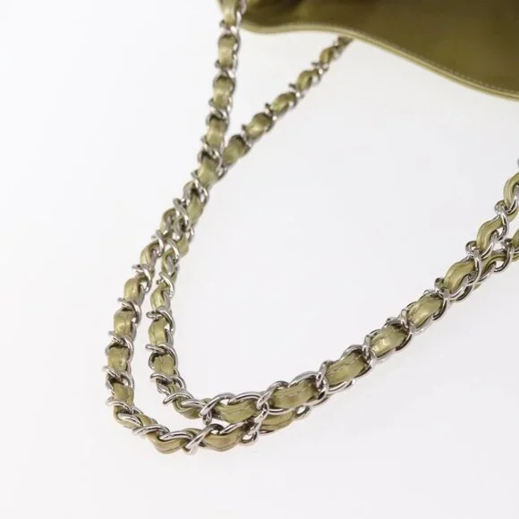 CHANEL COCO Mark Chain Shoulder Bag Patent leather Gold CC Auth 152287 - Picture 8 of 16